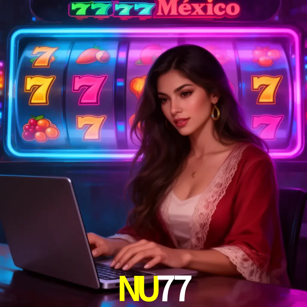 NU77 Slots - tragamonedas, RTP y control Tragamonedas NU77 con símbolos, saldo móvil y reglas de apuesta visibles
